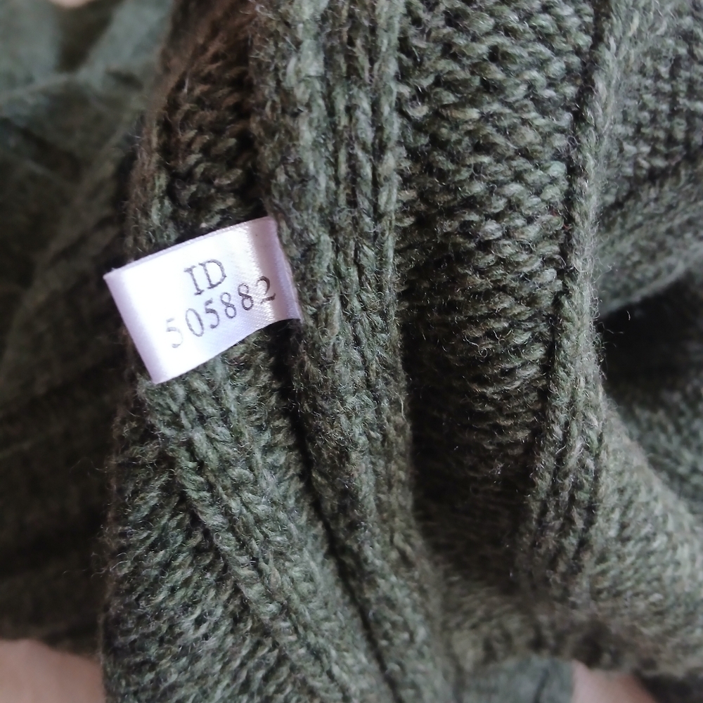 a&f ♡ 90s lambswool blend sweater vintage abercrombie and fitch large y2k green - Picture 9 of 9